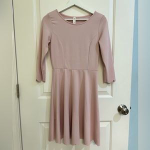 Blush pink flare dress size small